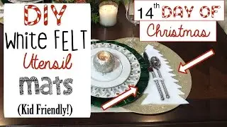 DIY Christmas Tree Utensil Mat (Family Project!) | 14th Day of Christmas 2015!