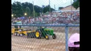 4430 John Deere first pull after restoration, Danny Oliver at Whitley County 4-H Fair 7-19-11
