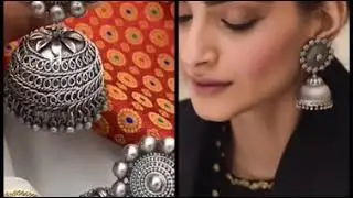#sonamkapoor inspired #silver lookalike #jhumkas