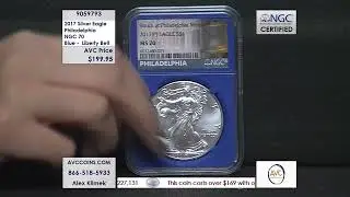 2017 Silver Eagle - Philadelphia - NGC 70 - Blue Liberty Bell