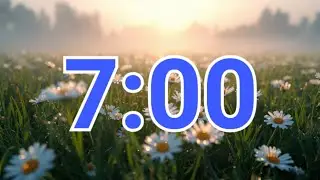 7-Minute Morning Dew Daisy Timer &ndash; Gentle Countdown for Relaxation & Focus