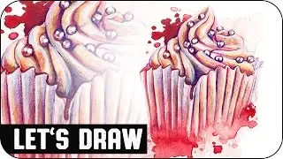 Let's Draw: Watercolor CUPCAKE (Speed Painting) ▼ voidea