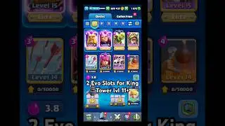 2 Evo Slots for King Lvl 11!👑#clashroyale