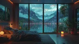 🌲 3 Hours Heavy Rain in Forest Cabin for Sleep & Relaxation (No Music)