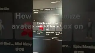 How to customize avatar in Roblox on ps5