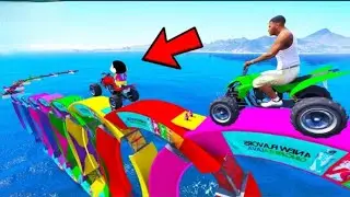 FRANKLIN TRIED IMPOSSIBLE DEEPEST GREEN TUNNEL MEGA RAMP CHALLENGE GTA 5 | SHINCHAN and CHOP GAMING