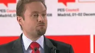 Joseph Muscat at adoption of PES manifesto in Madrid
