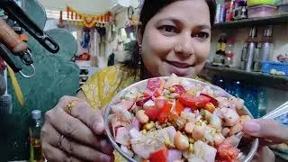 Subah ka nashta #chana chaat masala# kaise banae healthy protein 🥕#🍅🌶️🍎🧅🫜🫜🫜💪💪💪😋 se bhara