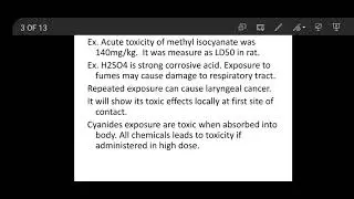 Acute and Subacute Toxicity