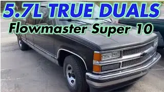 1998 Chevy Silverado 5.7L V8 TRUE DUAL EXHAUST w/ FLOWMASTER SUPER 10!