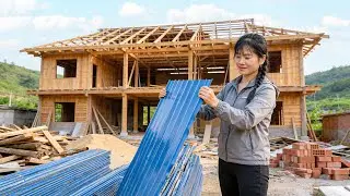 Timelapse - DIY Hut Construction | Concrete Columns and Iron Roof