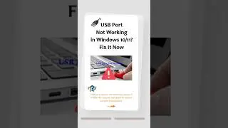 🔌 USB Port Not Working on Windows? Here&rsquo;s How to Fix It!#usb #techfix