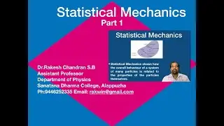 Video lessons - Statistical Mechanics- Statistical probability, Micro and macro state. - Part 1