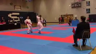 14 15 Year Old Female Adv  Kumite Final