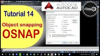 Tutorial 14 Working with Object snapping I OSNAP I Autocad 2D
