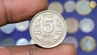 5 rupees 2004 hyderabad mint republic indian old #coins @britishindianoldcoins 