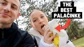 AMERICAN tries SERBIAN pancakes // we found the BEST PALAČINKE in Belgrade, Serbia! Milky vs Pinokio