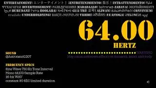 64 Hz 1 Hz Interval Sine Pure Tone Frequency 441000 Sample Stereo