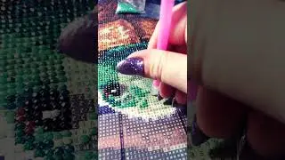 Выкладываем алмазку Йода. День 41 #relaxing #diamondpainting #asmr #lofi #diamond #рек