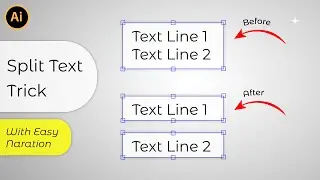 How to Split Text (Word Line) in Adobe Illustrator