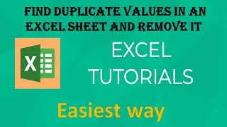 how to find duplicate values in an excel sheet and remove it