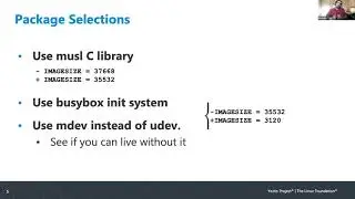 Size reduction technique with Yocto Project by Khem Raj