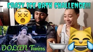 Couple reaction to CRAZY ICE BATH CHALLENGE (Dolan Twins)
