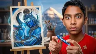 Mahadev Drawing | How to make Mahadev Drawing easy | Oil Pastel