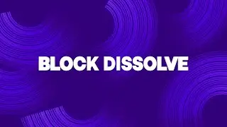 After Effect Block Dissolve Tutorial in Tamil