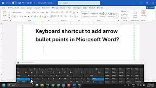 Keyboard shortcut to add arrow bullet points in Microsoft Word