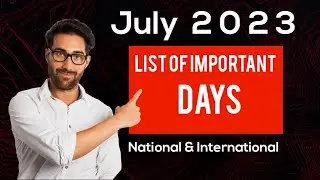 July 2023: Full List of important National and International Days | Special days in July | 2023 days