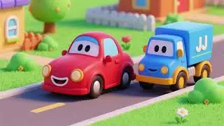 Red Car, Blue Truck &ndash; JJ Plays and Learns 🚗🚚 | Colors Song