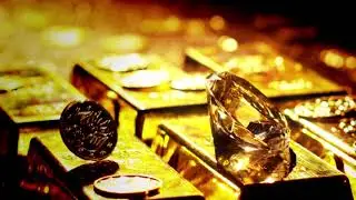 Treasures with coins diamonds and gold stock footage #stockvideo #copyrightfree #free