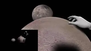 Investigating and sending love to... Pluto and its moon Charon -- in VR
