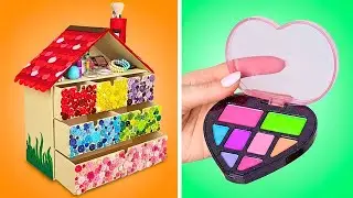 Сделай Мини-Домик Макияжа и Коробочку для Организации Косметики 💄 Легкие DIY Поделки для Детей