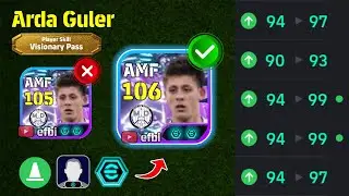 Arda Guler 106 BEST TRAINING with Booster, Max Level, Player Progression eFootball 2026