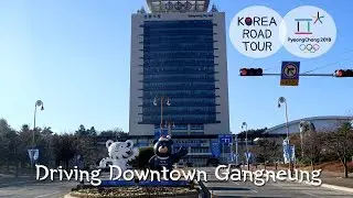 Driving Downtown Gangneung-si(강릉), South Korea: One of 3 major cities in Gangwon Province