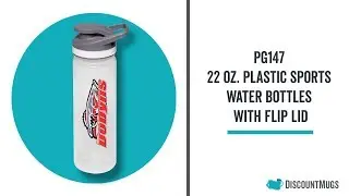 Printed 22 oz. Plastic Sports Water Bottles with Flip Lid