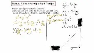Related rates involving a right triangle
