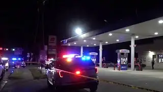 7 shot, 1 killed in Crosby parking lot, surveillance video shows people running for cover