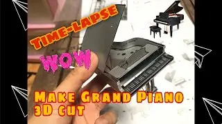 Making Piano - Time-lapse | 3 hours in 4 minute| Metal Earth 3D cut