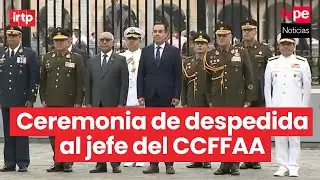 Presidente Jerí lidera ceremonia de despedida de jefe del Comando Conjunto de las Fuerzas Armadas