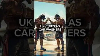 UK Cities As As Car Washers #shorts #ukcities #midjourney