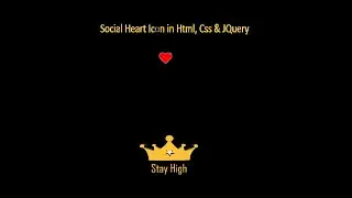 Awesome Social Heart Icon in Html, Css and JQuery with help of Micron.js ~~ STAY HIGH ~~