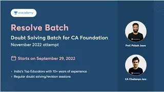 Batch Launch of Resolve Doubt Solving batch for Foundation | Chaitanya Jain