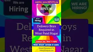 @HireStaff: Delivery Boys required in West Delhi #jobs #interview #recruitment #hiring #urgentjobs