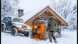 Alone at &minus;39&deg;C | Off-Grid Log Cabin Survival in Deep Snow Extreme Winter Survival Alone