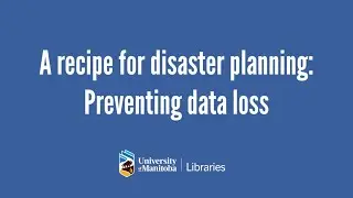 A recipe for disaster planning: Preventing data loss