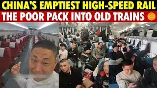 China’s Emptiest Homeward High-Speed Train Ever, Completely Empty! The Poor Pack Into Old Trains