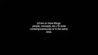 coexisting video Dictionary meaning and pronunciation